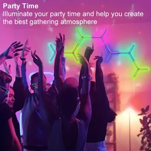 Tuya App uzaktan kumanda DIY akıllı LED şerit duvar işık ev müzik ve dans parti atmosferi için parti aydınlatması - Product Image 3
