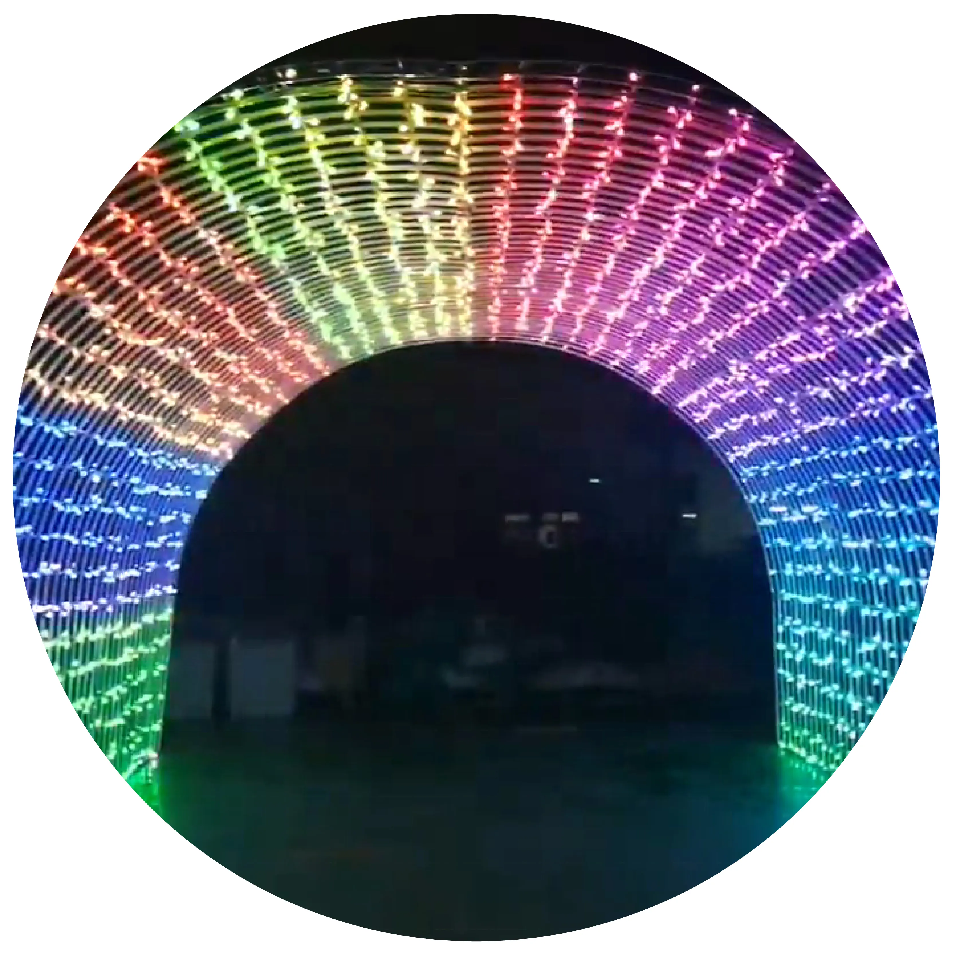 Rgb dmx illuminazione programmabile personalizzata smart motif 3D Park arch light
