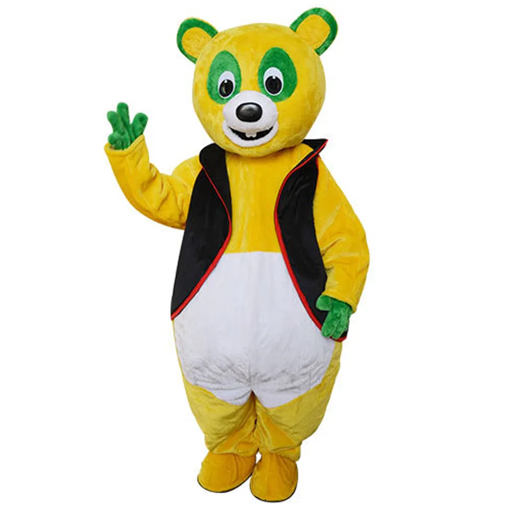 Personalizado Panda oso mascota disfraz Halloween traje mascotte dibujos animados Cosplay para adultos