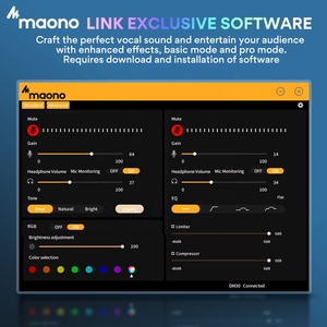 Unterstützung für Maono RGB-Gaming-Mikrofone Programmierung 3-in-1-Mikrofonknopf Desktop USB Typ C Kondensator-Gaming-Mikrofone mit zwei Modellen