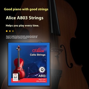 Cuerda de Violonchelo de práctica de prueba de grado Alice A803, cuerda G de núcleo de alambre de acero plástico con envoltura de aleación, características especiales de juego - Product Image 1