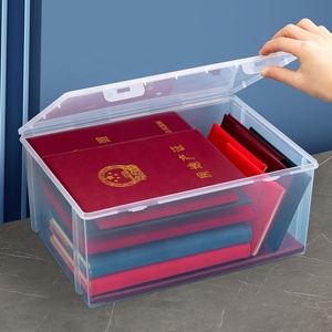 塑料透明可堆叠储物盒，用于证书文件塑料箱存储 - Product Image 2