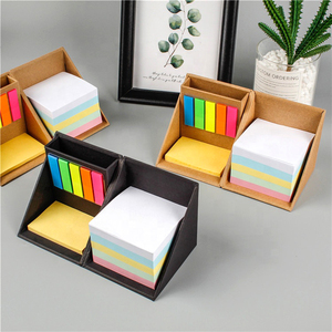 Caja de papel con forma cuadrada plegable, Impresión de logotipo personalizado, Cubo de notas con soporte para bolígrafo, 2023 - Product Image 2