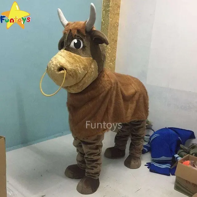 Funtoys-Disfraz de Mascota de vaca y Toro para 2 personas, disfraz de Halloween personalizado para adulto, Cosplay de Anime, vestido de lujo