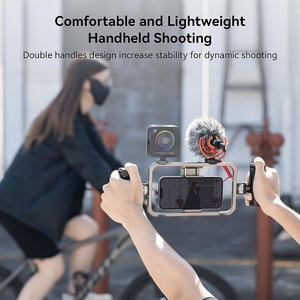 Small Rig Universal Phone Cage Smartphone Video Rig <strong>Kit</strong> with Handles Handheld <strong>Filmmaking</strong> Vlogging Case Stabilizer - 2791B+2772*2 - Product Image 4