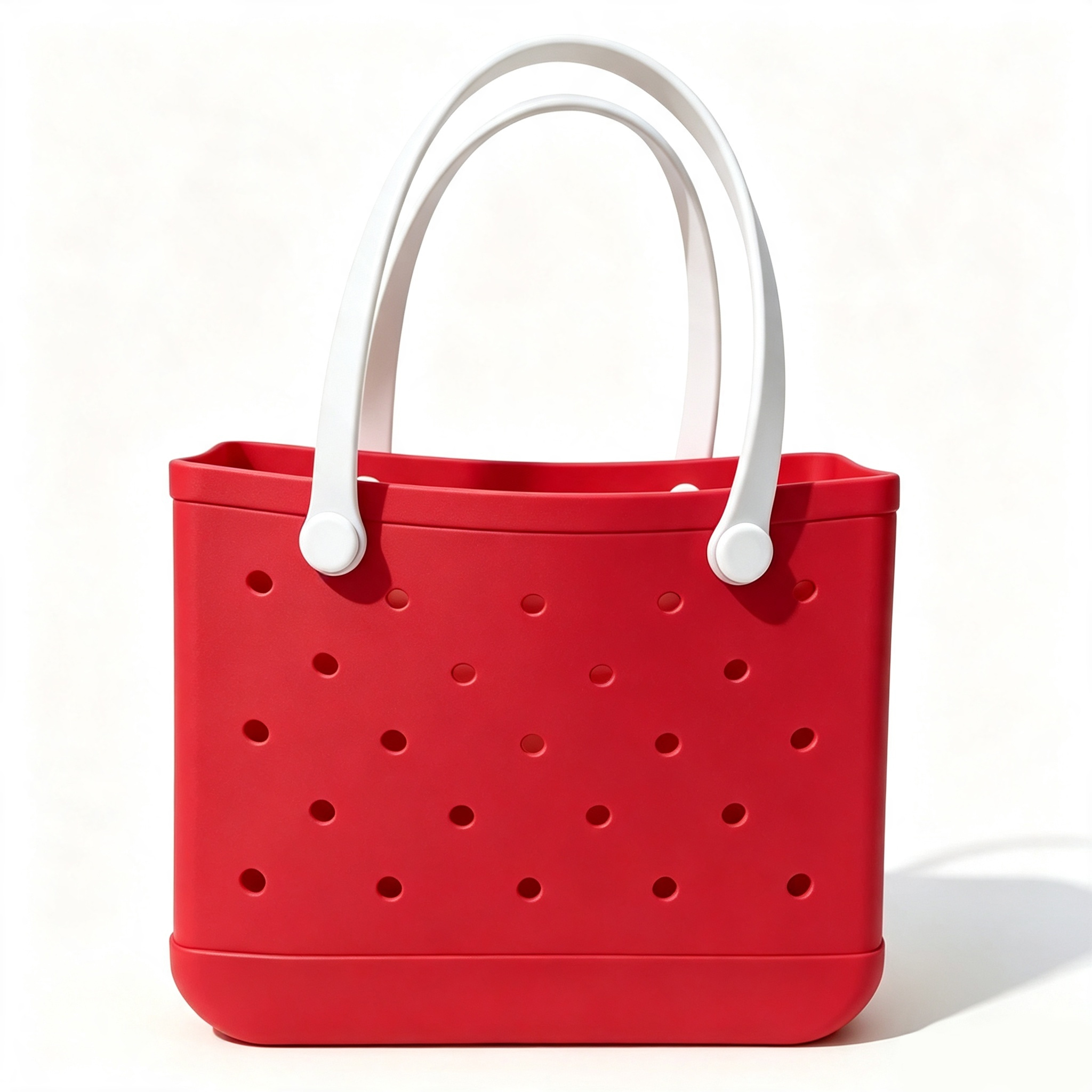 Red and white shoulder strap