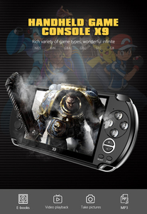 คอนโซลเกมมือถือใหม่5.1นิ้ว8GB X9ย้อนยุคมินิอาเขตเล่นวิดีโอเกมคอนโซลสำหรับ psP/GBA/nes รองรับ RMVB ร็อคคู่