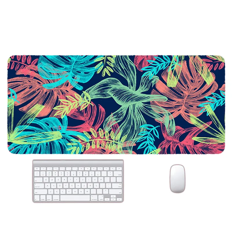 Flores bonito mouse pad Urso coelho borda de bloqueio antiderrapante teclado Computador laptop desktop escritório mouse pad logotipo personalizado