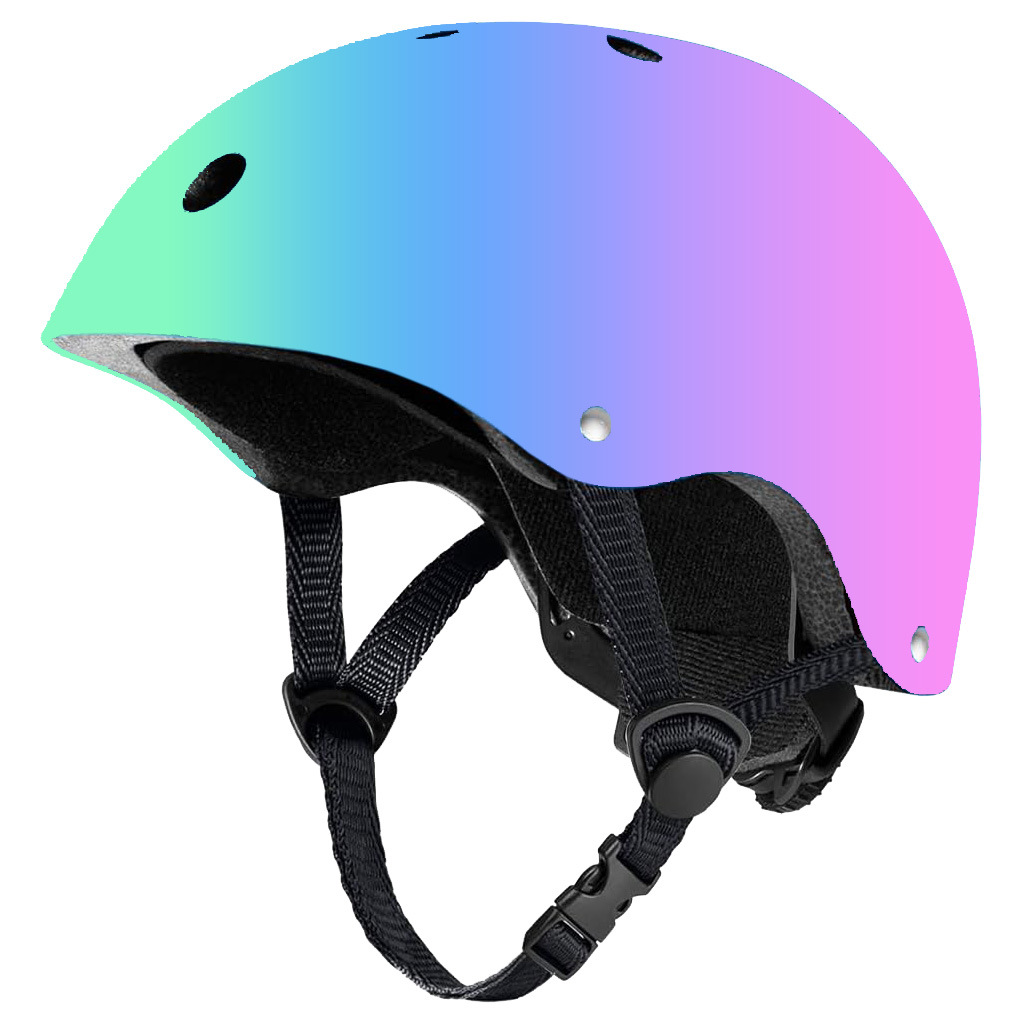 Verde, azul, morado