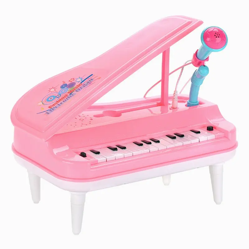 لعبة بيانو، آلة موسيقية إلكترونية بلاستيكية، لوحة مفاتيح لتطوير الذكاء للبيع بالجملة للأطفال الرضع والأطفال في سن الحبو