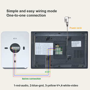 7 "polegadas Metal com fio inteligente Video Door Phone <span class=keywords><strong>Intercom</strong></span> Doorbell <span class=keywords><strong>Home</strong></span> Security Camera Monitor conjunto Com aplicativo de vida inteligente