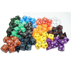 Çokyüzlü oyun zar seti 6 renk için komple Set zindanlar ve Dragons DND D & D MTG RPG kart oyunları D % D20 D12 D10 D8 D6 D4 - Product Image 1