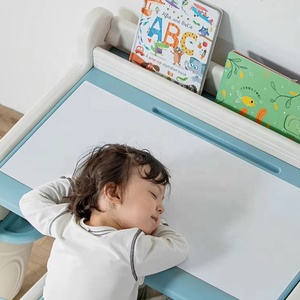 Çizim kurulu ile plastik okuma aktivite masaları mobilya ve sandalye seti çocuk eğitim masası çocuk çalışma masası - Product Image 4