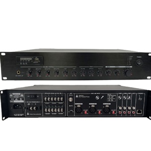 Amplificador mezclador de 6 zonas de 500W con atenuadores de volumen de salida de seis zonas independientes y 3 entradas de alimentación XLR Phontom - Product Image 1