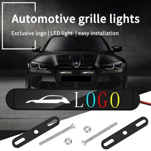 Araba motosiklet gündüz farları Logo LED ön izgara işareti rozet <span class=keywords><strong>Renault</strong></span> için işıklı orta <span class=keywords><strong>net</strong></span> amblem CAPTUR