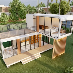 Usine bon marché modulaire maison-fabriqué en Chine préfabriqué pour la vie, maison d'hôtes, Airbnb 40 pieds cabine Apple à utiliser pour l'hôtel et le salon - Product Image 4