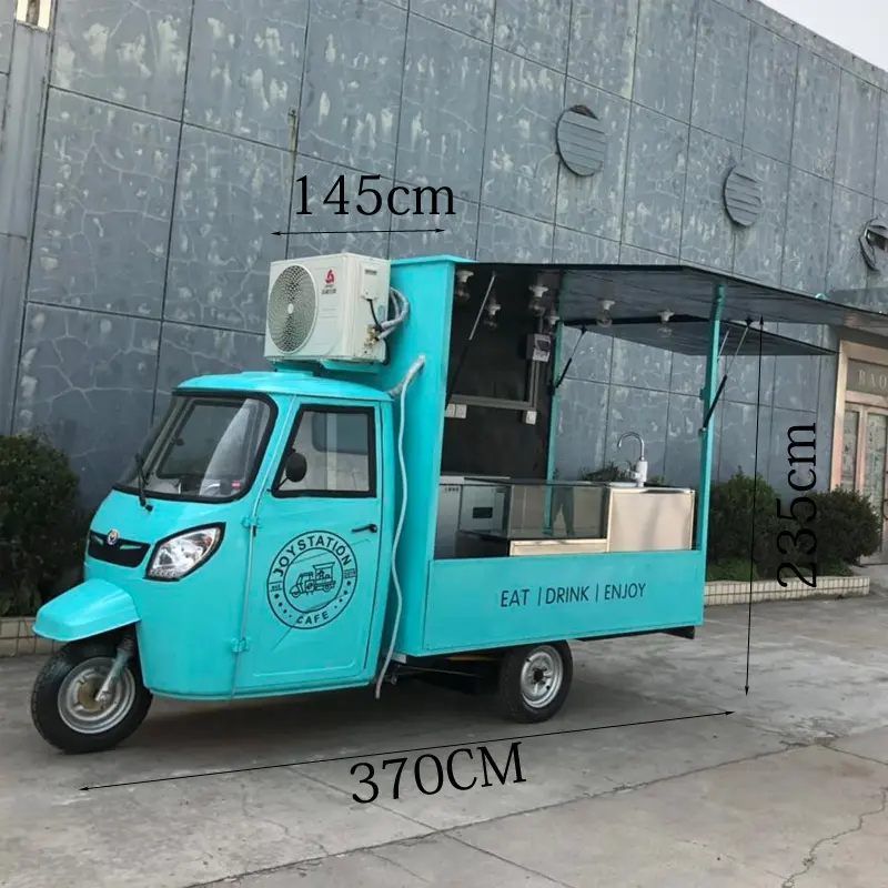 Triciclo elétrico Piaggio Ape Food Trailer Mobile Kitchen Food Truck Para Venda