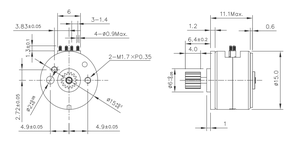 Motore passo-passo bipolare di alta affidabilità 15mm 2 fasi 5V DC con il magnete permanente per il Mini strumento medico ecc. della stampante. - Product Image 2