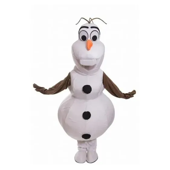 Costume da mascotte Olaf gigante congelato pupazzo di neve per bambini adulti