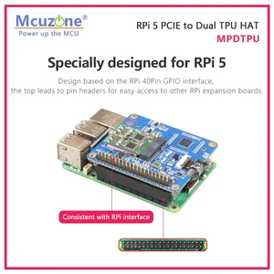 MPDTPU, Raspberry Pi 5 PCIE zu Dual TPU HUT, Google Coral Dual Edge TPU,M.2 E-KEY Custom - Product Image 3