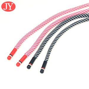 Pink and White twist custom hoodie draw cord hoodi <strong>string</strong> custom hoodie drawcord <strong>strings</strong> - Product Image 3