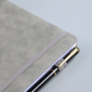 Пользовательский логотип A5 ноутбук эластичный ремешок держатель ручки Pu блокнот напечатанный логотип Дневник Блокнот Книга PU кожаный блокнот - Product Image 3