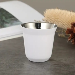 80mL Mini Coffee <strong>Cups</strong> High Quality Stainless Steel Double-layer Heat-insulating Coffee <strong>Cups</strong> Portable Small <strong>Cups</strong> - Product Image 4