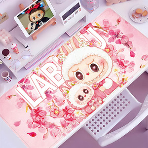 Labubu Merry Christmas Series Mouse Pad Non-Slip Rubber Edege Large Office <strong>Keyboard</strong> Cute Home <strong>Computer</strong> Desk Mat Festival Present - Product Image 2