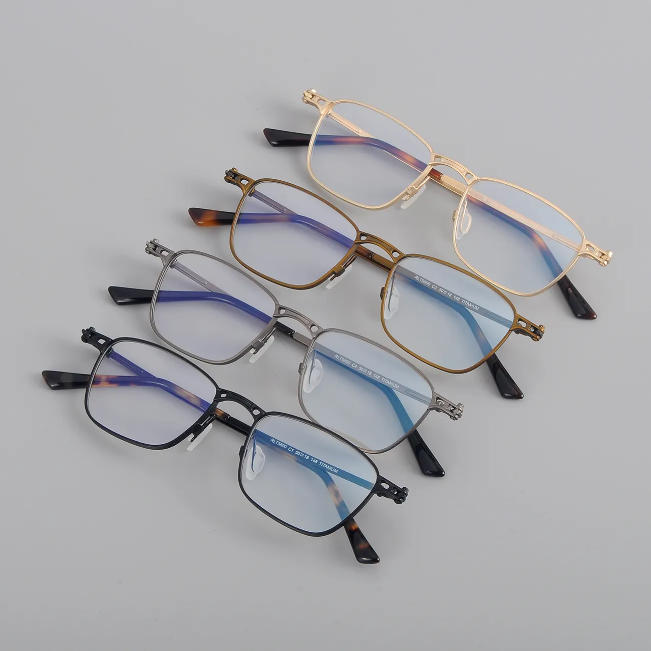 Montatura per occhiali in titanio puro montature super leggere di moda semplice stesso stile per uomo e donna scatola rettangolare