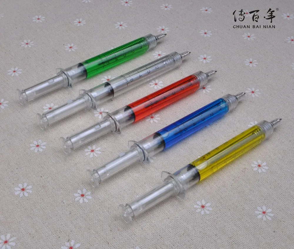 Groothandel Verpleegkundige Geschenken Promotionele Multicolor Plastic Spuit Ball Pen