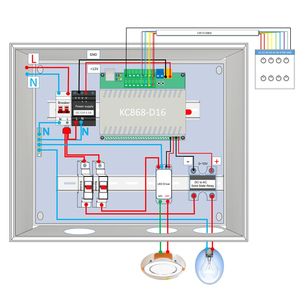 KC868-D16 16 CH Tuya Dimmer Controller WiFi e Ethernet e modulo Switch RS485 tramite Alexa Google - Product Image 5
