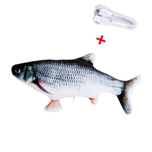 Mascota Gato Peces Juguete Regalos interactivos Pescado Gato Hierba gatera Juguetes Almohada de peluche Muñeca Simulación Pescado Jugando Gato eléctrico Juguete - Product Image 2