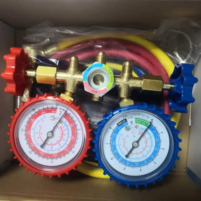 Spot Wholesale Refrigerant Filling Tool Air Conditioning System Leakage Connector Detection r134a a/c manifold gauge set