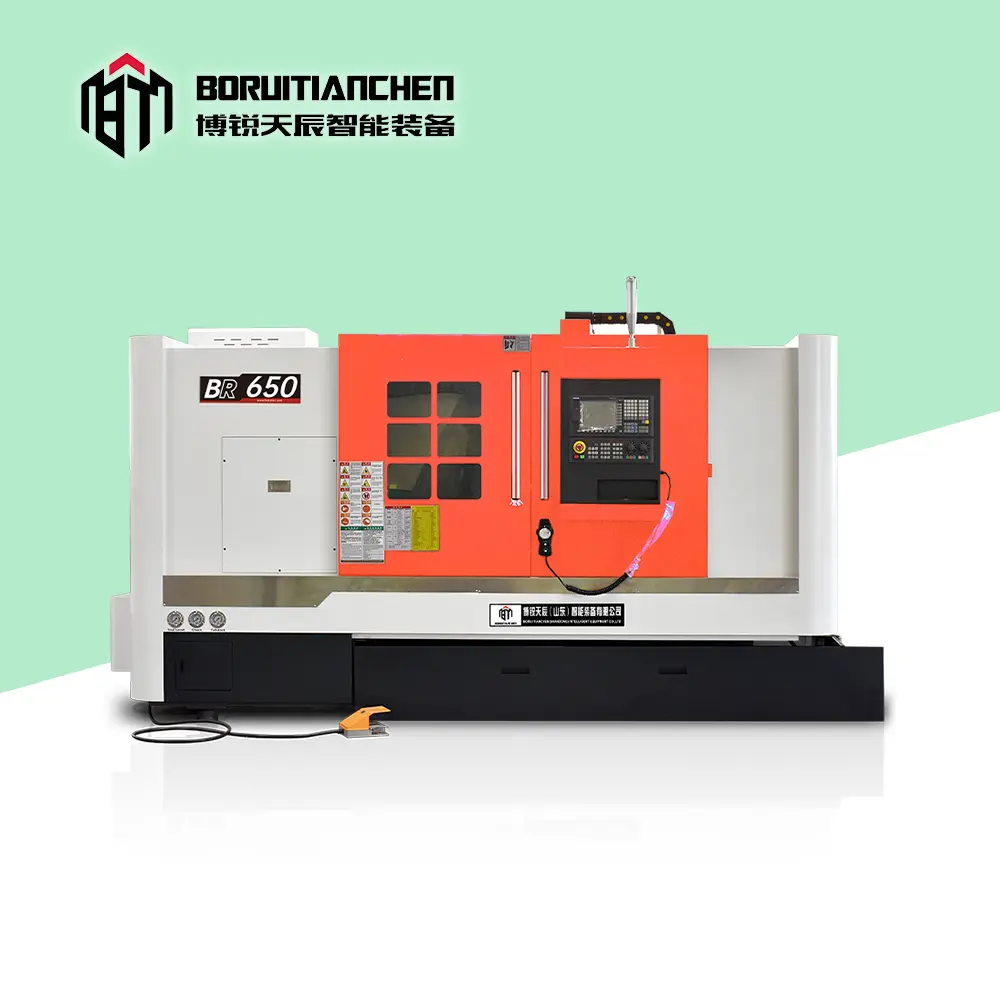 BR-650-1000 Cnc Lathe Machine Hot Product Single Metal Turning Horizontal Provided Customizable Machine a Laver 10 a 15 Kg GSK