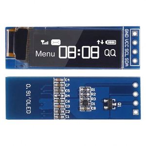 0,91 Zoll I2C OLED-Anzeige modul WEISS/BLAU I2C OLED-Bildschirm treiber DC 3,3 V ~ 5V für Arduino-LCD-Module
