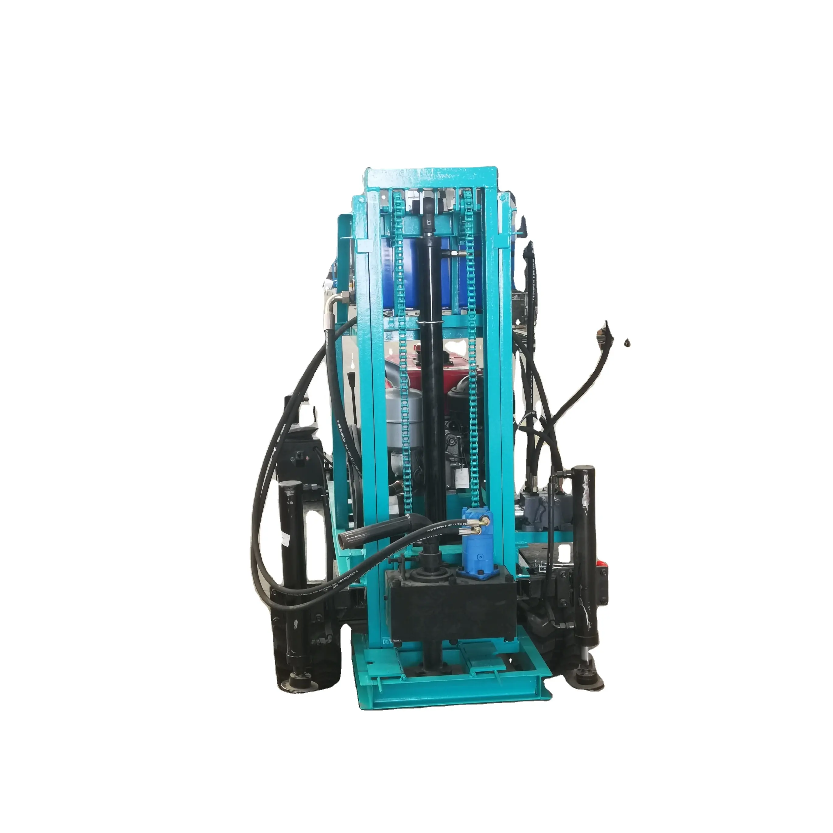自家製ガスエンジンポータブルクローラー水ポンプ油圧水掘削機