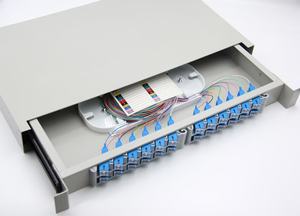 Caja de terminales de fibra óptica para rack de 12/24/48 puertos SC ST FC LC Divisor de panel de conexión de cajón Compatible con Redes 3G/4G/5G y FTTH - Product Image 4