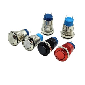 12 mét kim loại <span class=keywords><strong>push</strong></span> <span class=keywords><strong>button</strong></span> chuyển 2-pin tự khóa IP65 không thấm nước 10A điện tử vòng đầu bắt đầu nút chuyển đổi - Product Image 5