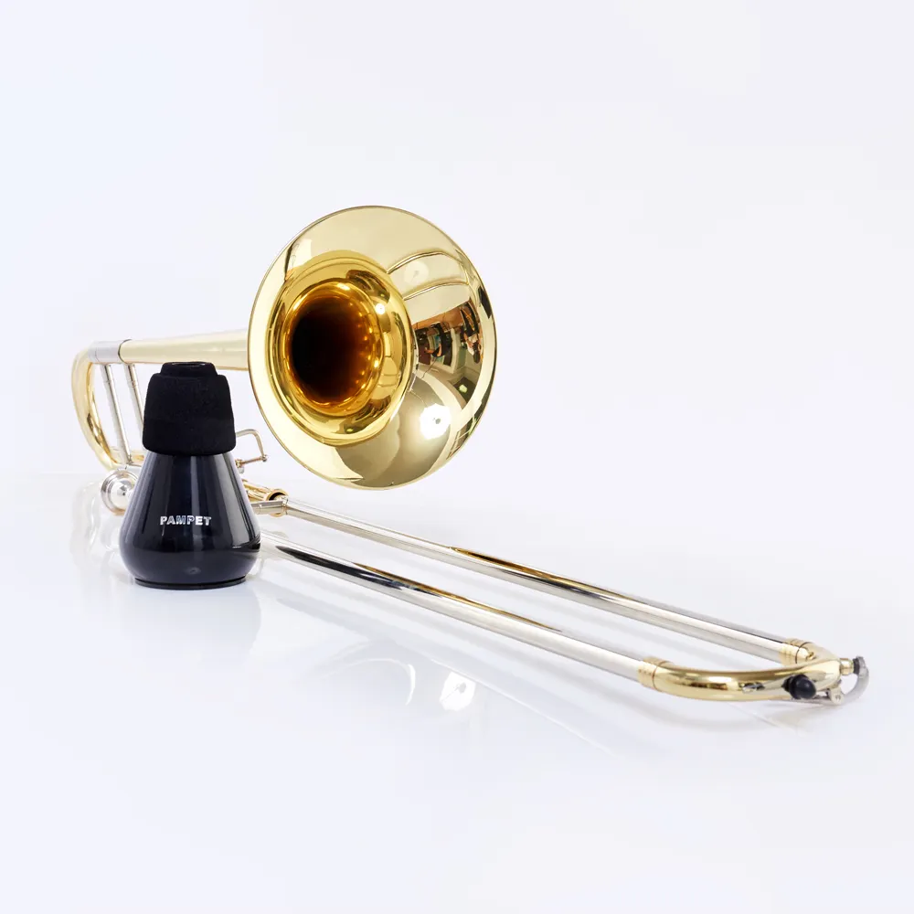 Trombone leggero muto in plastica muto per accessori per Trombone pratica per principianti silenziatore in ABS colore nero