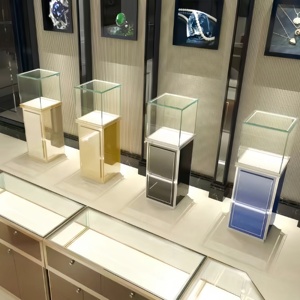 SUNDO高品质金属玻璃定制太阳镜手表珠宝柜台展示柜珠宝参展商展示柜
