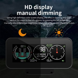 ELING Inclinômetro Clinometer Digital GPS HUD Pitch Angle Slope Medidor MPH Velocímetro com nível de bússola para veículos - Product Image 5