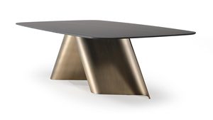 现代矩形设计餐桌黑色大理石餐桌 - Product Image 4