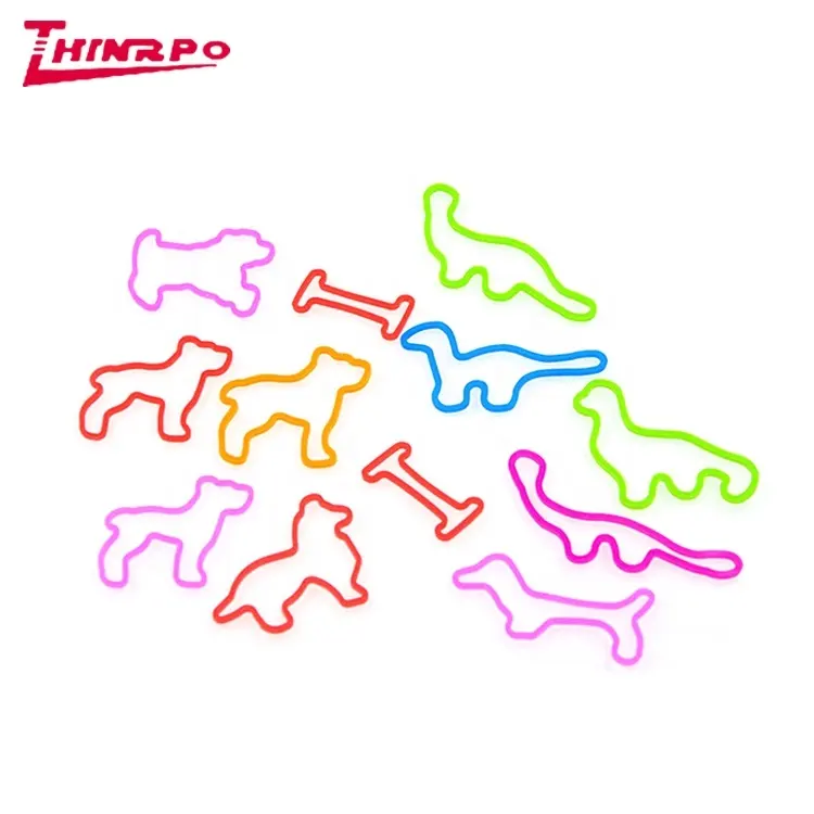 OEM forma di animale della gomma di silicone della fascia per i bambini giocattolo colorate di alta elastico in silicone bande sciocco