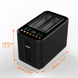 Slim Bread Slice Toaster Abnehmbare Krümel ablage LED-Version Touchscreen-Toaster mit Touch-Steuerung