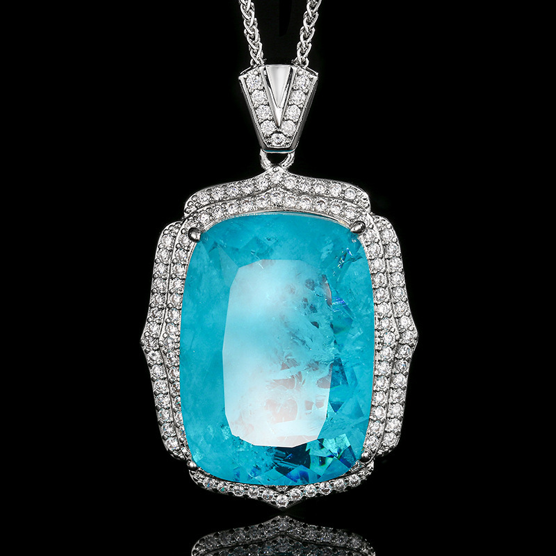 PA blue pendant with Chopin chain