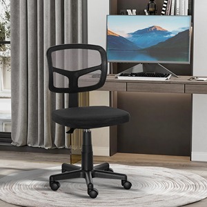 Vinsetto back כיסא משרדית עם גב מתכווננת, משענת ראש ושענות, תמיכה מותכת, ארגונומי, מסתובב, שחור