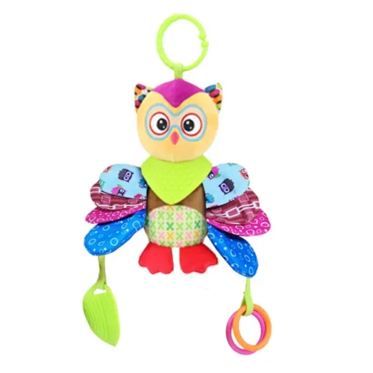 Cartoon animal bed hanging doll baby soothing toy dog owl monkey car hanging doll