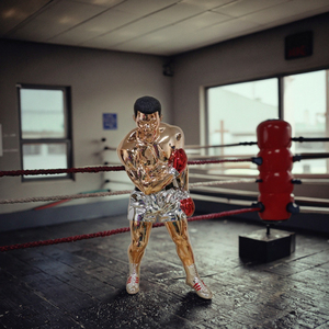 New Arrival cuộc sống-kích thước boxer người đàn ông bức tượng người nổi tiếng sợi thủy tinh Ali bức tượng điêu khắc mạ điện nhựa Thế giới thủ công mỹ nghệ - Product Image 6