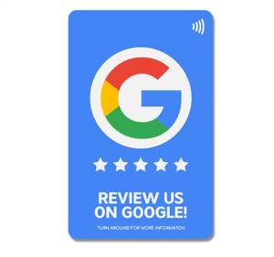 מותאם אישית nfc Google סקירה אישית כרטיס ביקור עם קוד qr עבור מדיה חברתית כרטיס ביקור דיגיטלי nfc לעמוד מותאם אישית