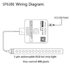DC5V ~ 24โวลต์ SPI + 5CH PWM All In One Bule tooth WIFI ควบคุม LED สำหรับ12ประเภทแถบไฟ LED - Product Image 4